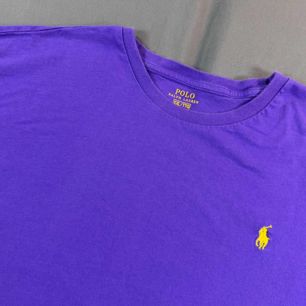 Polo Ralph Lauren Mens XXL Purple Cotton Short Sleeve Pony Logo T-Shirt